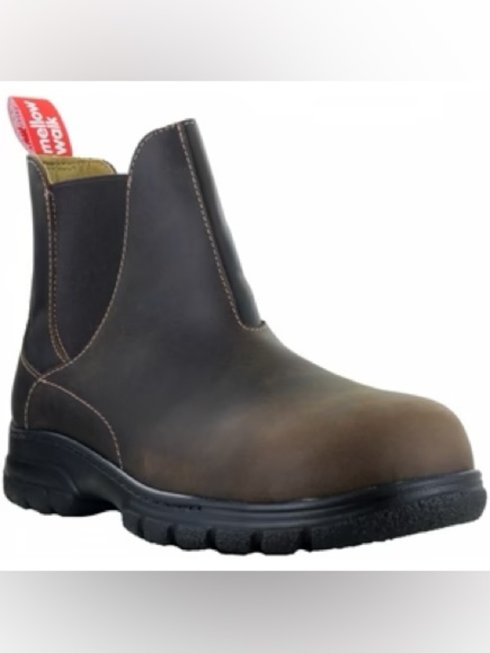 Mellow Walk Maddy Women's Composite Toe Pull On Work Boot Brown